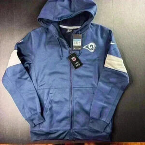 💰HUGE CLEARANCE  SALE 💰 Nike Performance Full Zip LA Rams Mens Hoodie NWT